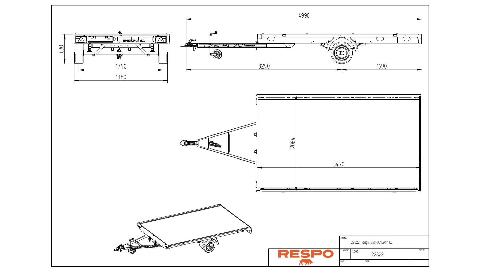 750P351L207 Platvormhaagis