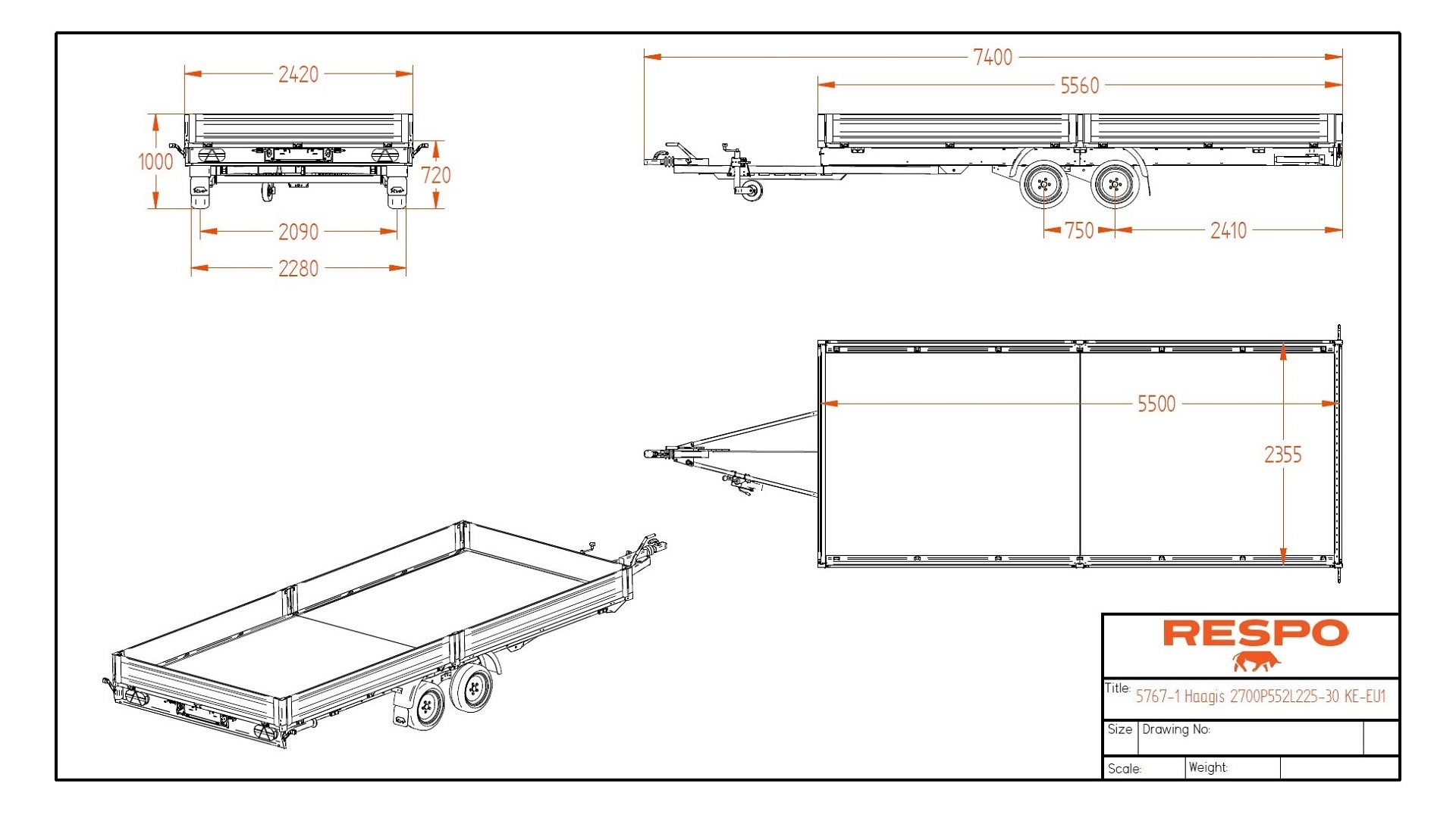 2700P552T225 Platforma (ar piederumiem)